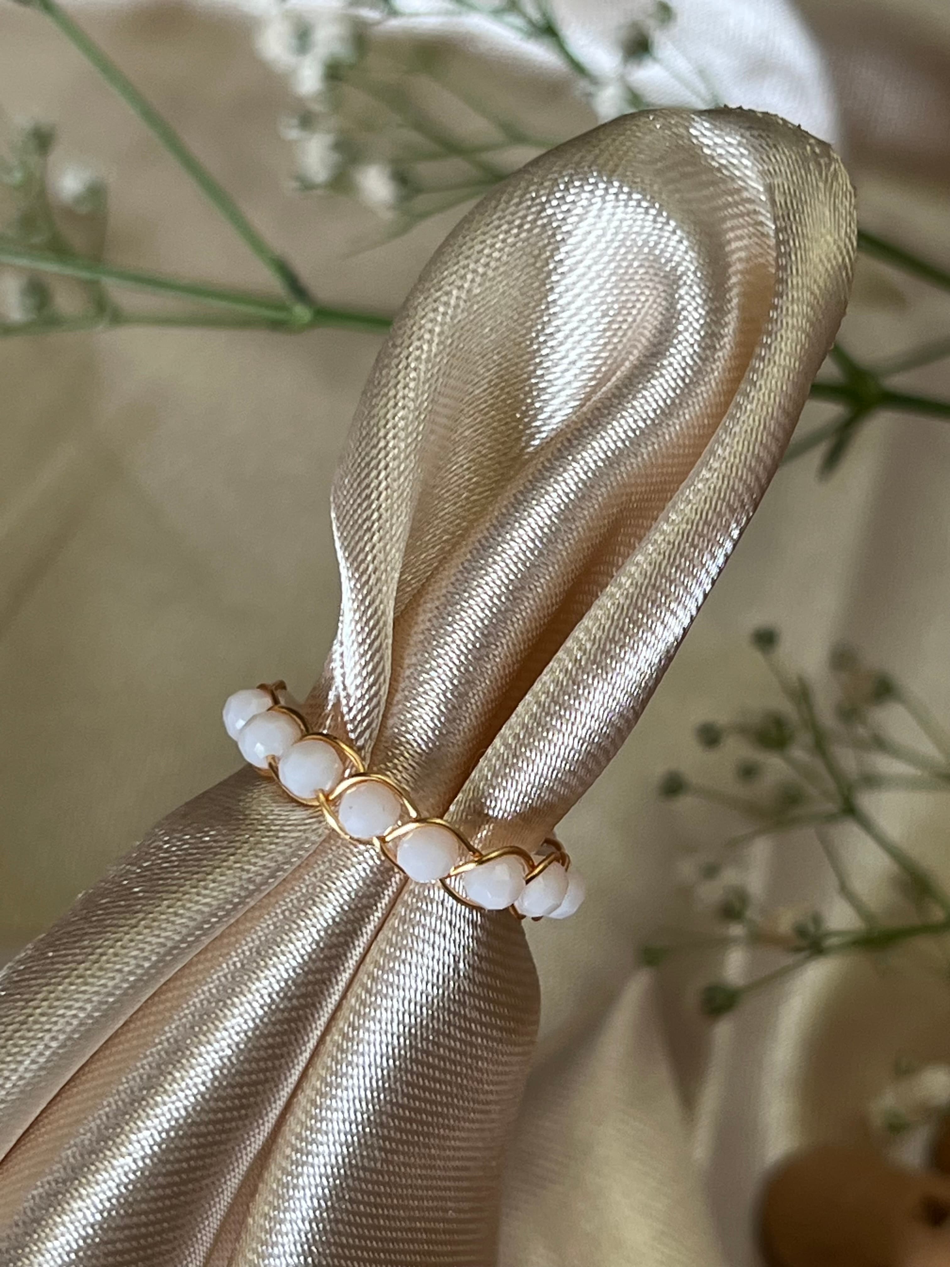 Anillos con Murano blanco