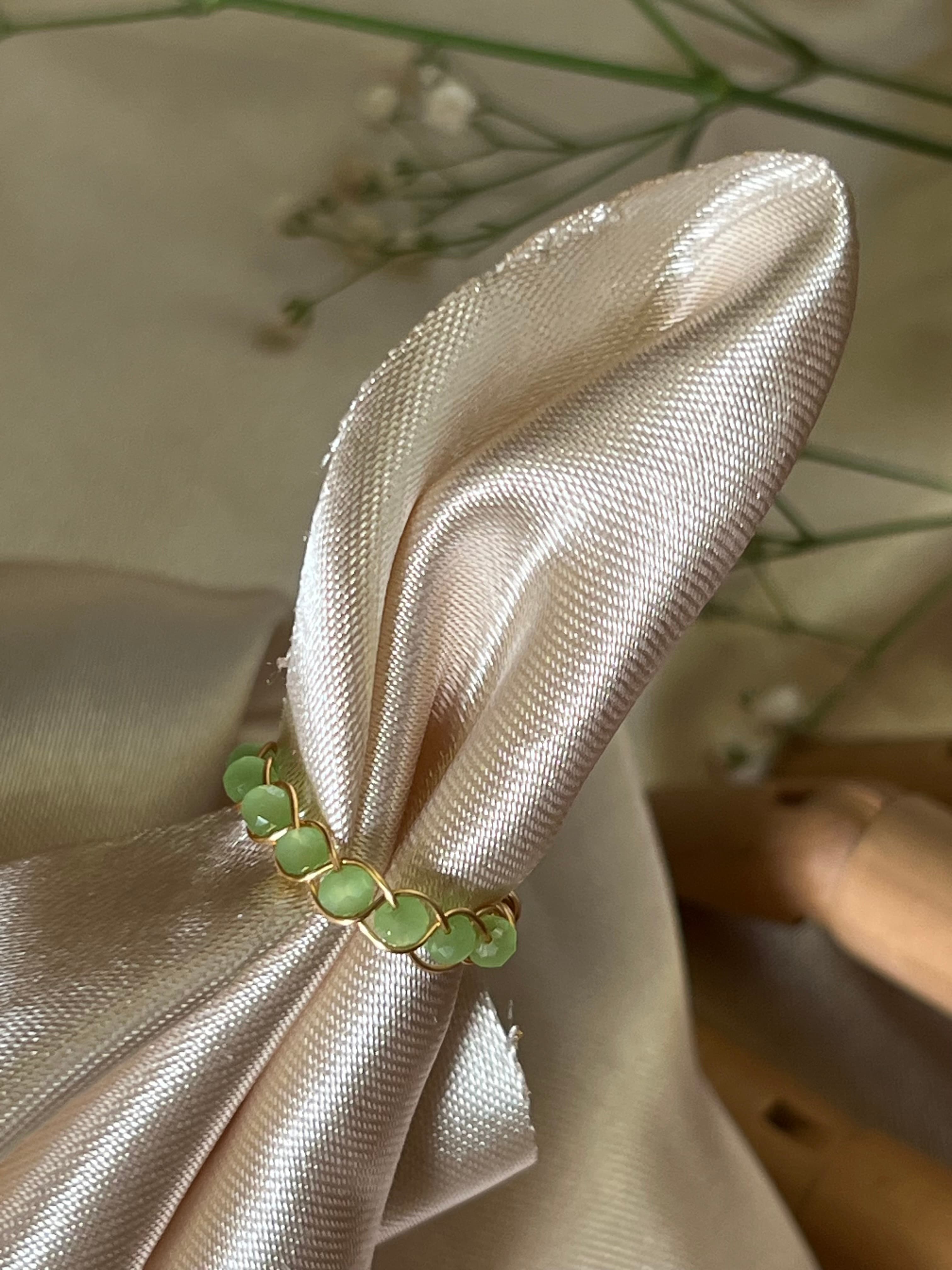 Anillos con murano verde, vista principal